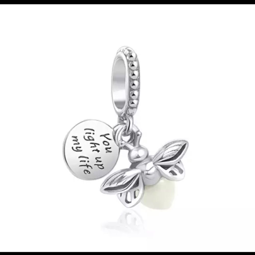 Glow in the dark Firefly Charm, ‘You light up my life’